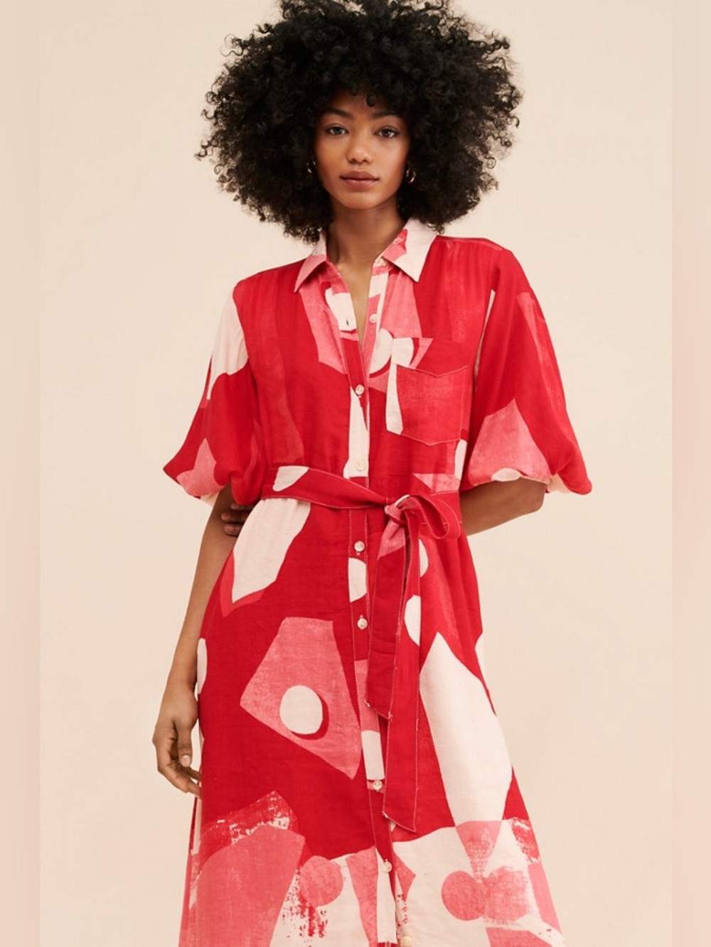 The Mona Linen Shirt Dress by Anthropologie - Picture 4 of 12
